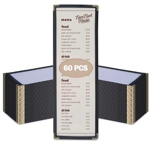 WeChef 60 Pcs Restaurant Menu Covers 4.25 x 14