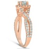 Pompeii3 1 Ct Diamond Cushion Halo Engagement Ring 14k Rose Gold - 2 of 4