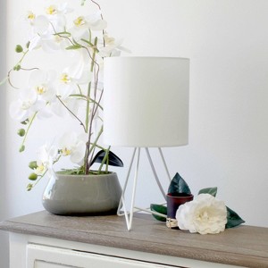 Down To The Wire Table Lamp with Fabric Shade - Simple Designs - 1 of 4
