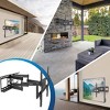 Mount-It! TV Mount Full Motion Weatherproof TV Mounting Bracket for 37-80" Screens, Dual Tilting and Swivel Arms with VESA Up to 600x400mm, 110 Lbs. - 2 of 4