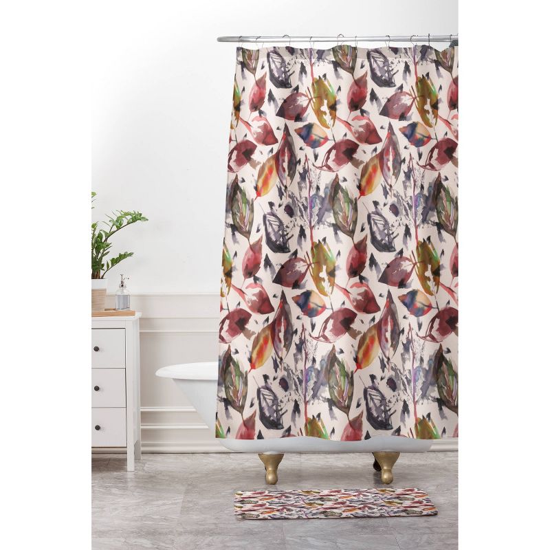 Autumn Leaves Shower Curtain Green - Deny Designs, 3 of 6
