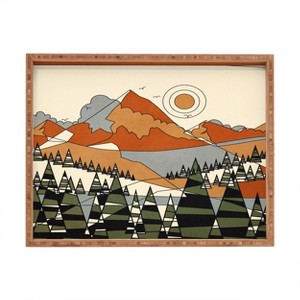 Nadja Wild Abstract Landscape 3 Rectangular Tray - Deny Designs - 1 of 2