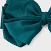Satin Bow Hair Barrette - A New Day™ Teal Blue - 3 of 3