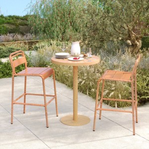 Coolbibila-Patio Chair Set Of 2, Bar Stools With Modern And Sleek Design, 40'' Hight Bar Stools With Low Back - 1 of 4