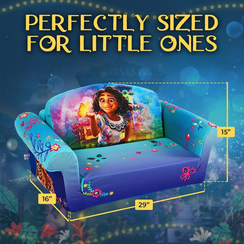 Marshmallow Furniture Disney's 2 in 1 Flip Open Compressed Foam Sofa and Sleeper Bed with Washable Cover, 3 of 8