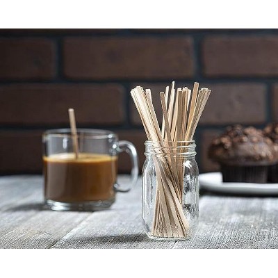 Prestee 5.5" Disposable Wooden Coffee Stirrer- 1000 Stir Sticks, Beige ...