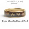 6mm Color Changing Wedding Band for Women or Men Mood Ring 6mm Gold Stainless Steel Ginger Lyne Collection - 2 of 4