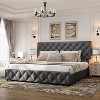coucheta Bed Frame with Headboard and 4 Storage Drawers, Upholstered  with Stitched Button Tufted - 4 of 4
