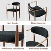 Boucle Dining Chairs Set of 4, Modern ArmArmlessChairs with Wood Grain Metal Legs for Kitchen, Living Room, Restaurant, Cafe - Morden Fort - 3 of 4
