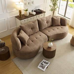 Dolonm Modern 4-Seat Modular Sofa - Cloud Design, Durable Fabric, Solid Wood Frame & High-Density Sponge Cushion - 1 of 4