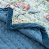 Greenland Home Pavona Enchanted Garden Quilted Throw, 50x60-inch, Jade - 2 of 4