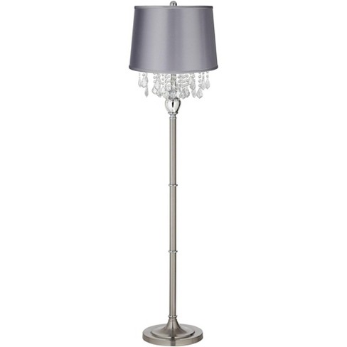 360 Lighting Modern Floor Lamp Satin, Crystal Chandelier Standing Lamps