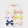 Girls' 6pk 'Crinkled/Ditsy' Bows - Cat & Jack™: Hair Styling, Fashion, Recycled Polyester - 2 of 3