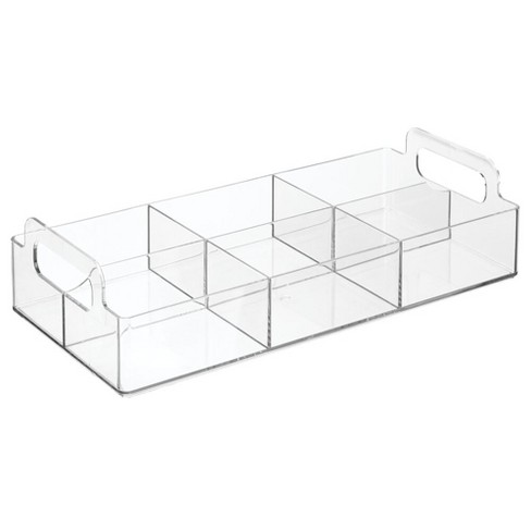 Mdesign Cosmetic Organizer Storage Center, 6 Sections, 2 Pack - Clear ...