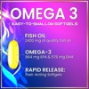 Omega 3 Fish Oil Triple Strength 2400 mg Softgels, Omega-3 Supplements, Natural Heart Health Brain & Joint Support - 120 Softgels By Hello Lovely! - 3 of 4