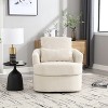 PAGED Comfy Round Swivel Accent Chair 360 Degree Swivel Barrel Chair Modern Arm Chair with Dual Pillow Support for Living Room - 2 of 4