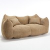 73" Loveseat Soft Bean Bag Chair High Resilience Foam Core Chenille Square Recliner Handle Armrests Gaming Reading TV Living Room - 3 of 4
