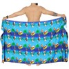 LA LEELA Men's Christmas Tree Holiday Vacation Xmas Party Swim Trunk Swimsuits Swimwear Gifts Sarong Pareo Beach Wrap One Size Blue - 4 of 4