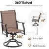 Lirago,2-Piece Outdoor Swivel Dining Chair Set - Textilene Fabric Armchair with Metal Frame, Weather-Resistant & Ergonomic for Patio/Yard - 4 of 4