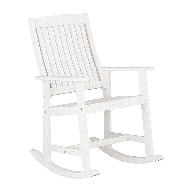 Outdoor Rocking Chair - Whitewash - CorLiving, 3 of 11
