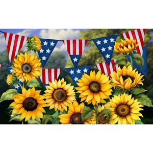 Briarwood Lane Summer Doormat 30x18 Indoor Outdoor American Sunflowers For Summer Doormat - 1 of 4
