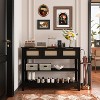 43.3 in. Rectangle Wood Console Table with 3 Top Drawers and 2 Open Shelves - 3 of 4