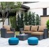 ARTPLAN Indoor/Outdoor All Weather Chair Cushions Set Deep Seat Back Pillows Outdoor Cushions for Patio Furniture - 2 of 4