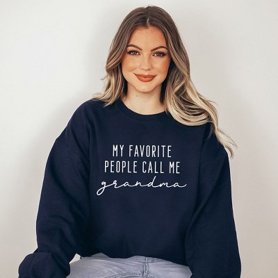 Simply Sage Market Women's Graphic Sweatshirt My Favorite People Call Me Grandma