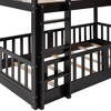 PAGED Twin Size Loft Bed, Modern Wooden Bed Frame, Bunk Bed with Slide, Guardrails and Ladder for Bedroom - 3 of 4