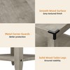Farmhouse End Table Rustic Side Table with Storage Shelf for Small Spaces Grey Bedside Table - 4 of 4