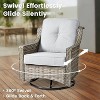 XIZZI 6 Pieces Furniture Set with Swivel Rocking Chairs, Furniture Sofa Set with Ottomans and Loveseat, Rattan Conversation Couch Set - 4 of 4