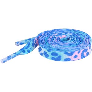 INSPIRE CHIC Leopard Multicolor Tie Dye Gradient Flat Shoelaces Sports Sneakers 2 Pairs - 1 of 4