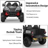 24V 4WD Electric Remote Control Ride-On Dump Truck, 2 Seat Kids Ride-On Truck with Music Player, LED Lights , Push Button Start Safety System - 4 of 4