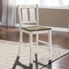 NicBex Farmhouse Dining Chair Set of 2 Kitchen Solid Wood Chair Dining Room Armless Chair,Antique White - 2 of 4