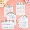 Juvale Set of 5 Pink Vintage-Design Floral Theme Bridal Shower Games for 50 Guests, Engagement Party, Bridal Shower, Bachelorette Games, 5x7 In - 2 of 4