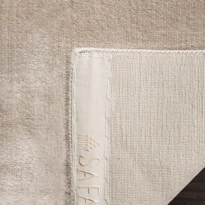 Elegance Silver Hand-Knotted 4' x 6' Wool-Viscose Area Rug
