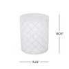 Maggift Patio End Tables, Stylish End Tables for Indoor and Outdoor Use, Ideal for Gardens, Backyard, Special Design, Off White, 15.25"*15.25"*18.25" - 3 of 4