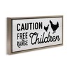 Stupell Industries Caution Free Range Children Floating Frame Canvas Art - 2 of 4