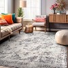 World Rug Gallery Transitional Distressed Medallion Washable Non Slip Area Rug:  Low Pile,  Stain & Fade Resistant - 2 of 4