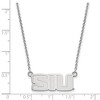 Black Bow Jewelry 14k White Gold Southern Illinois Salukis NCAA Necklace 18 Inch - 2 of 4