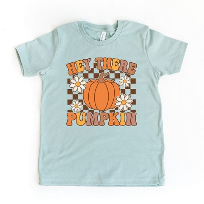 The Juniper Shop Hey There Pumpkin Flowers Kids Short Sleeve Tee