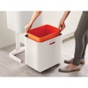 Joseph Joseph Totem 60L Dual Trash Can and Recycle Bin Stone: Aluminum, Removable Inner Bucket, Indoor Kitchen Recycling - 3 of 4