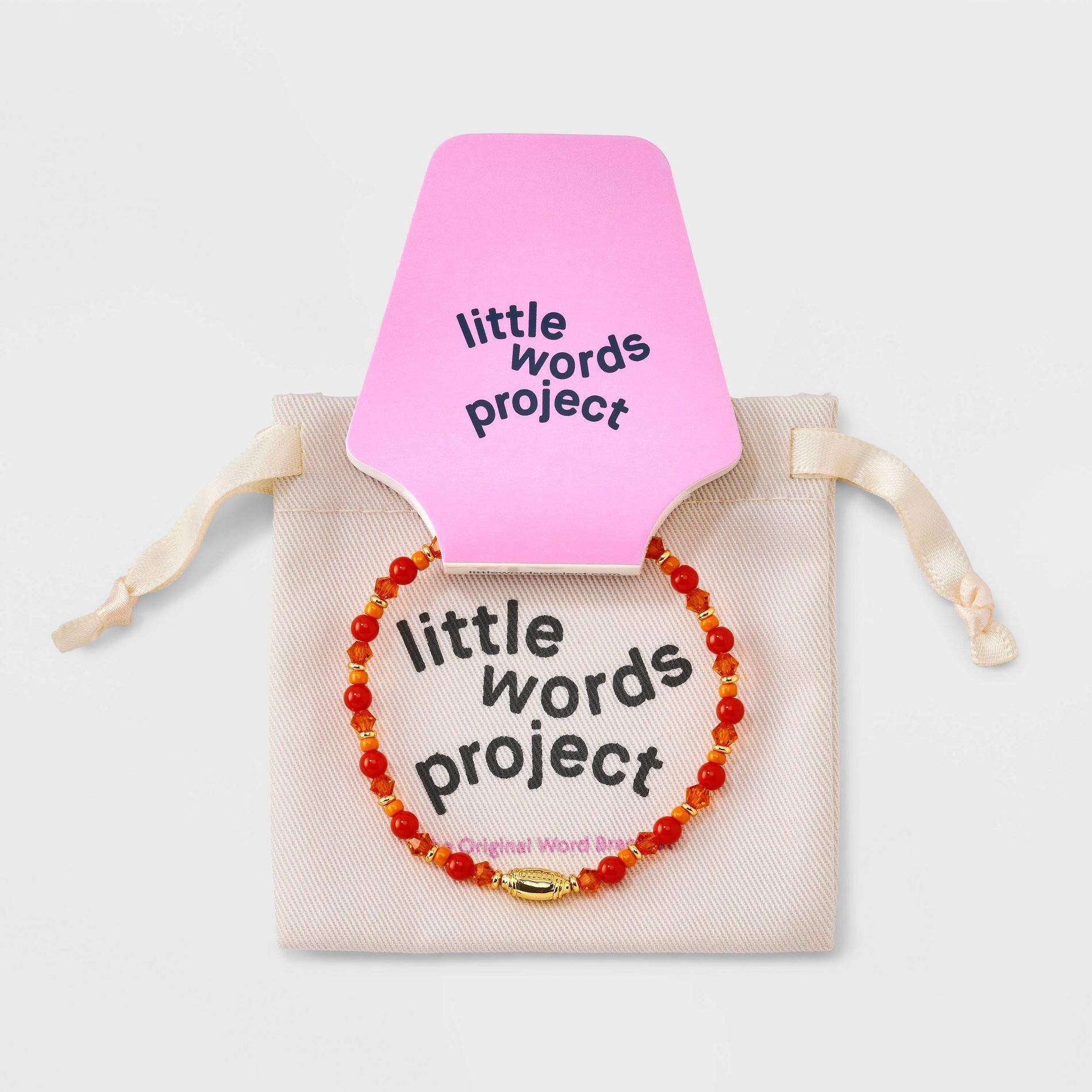Little Words Project Go Football Stacker Beaded Bracelet