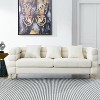 VYNXARIA 81 Inch Oversized 3 Seater Sectional Sofa, Living Room Comfort Fabric Sectional Sofa - Sectional with 3 Pillows for Living Room,Bedroom,White - 2 of 4