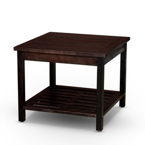 AndMakers Longs Peak Eucalyptus Two Shelf Side Table in Espresso - 1 of 4