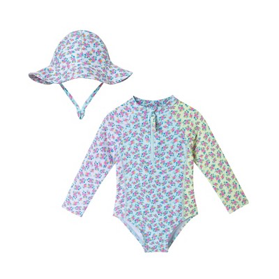 Andy & Evan  Infant  Floral Print Rash Guard