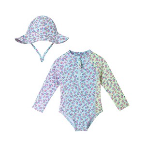 Andy & Evan  Infant  Floral Print Rash Guard - 1 of 4