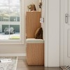 Okak Shoe Cabinet, Shoe Rask with Bench and 10 Adjuestable Shelves, Shoe Storage for Entryway, Living Room, Hallway, Oak - 4 of 4