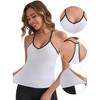 INSPIRE CHIC Women's V-Neck Spaghetti Straps Slim Fit Solid Elastic Athletic Camisoles - 3 of 4