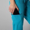 Members Only Women’s Scrub Jogger Cargo Pant with Open Bottom Leg (Printed Waist Pocket Bags) - 2 of 4